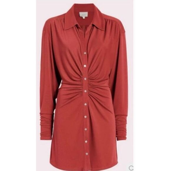 CINQ À SEPT- Women’s Arden Ruched Dress in Sumac NWT Size XS - Picture 6 of 11